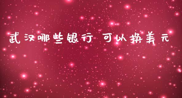 武汉哪些银行 可以换美元_https://wap.langutaoci.com_货币市场_第1张