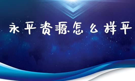 永平资源怎么样平_https://wap.langutaoci.com_债券基金_第1张