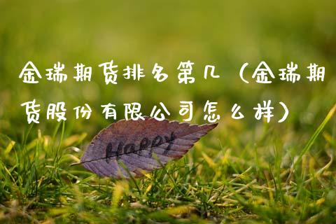 金瑞期货排名第几（金瑞期货股份有限公司怎么样）_https://wap.langutaoci.com_货币市场_第1张