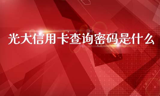 光大信用卡查询密码是什么_https://wap.langutaoci.com_债券基金_第1张