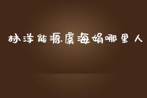 林洋能源虞海娟哪里人_https://wap.langutaoci.com_外汇论坛_第1张