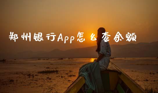 郑州银行App怎么查余额_https://wap.langutaoci.com_货币市场_第1张