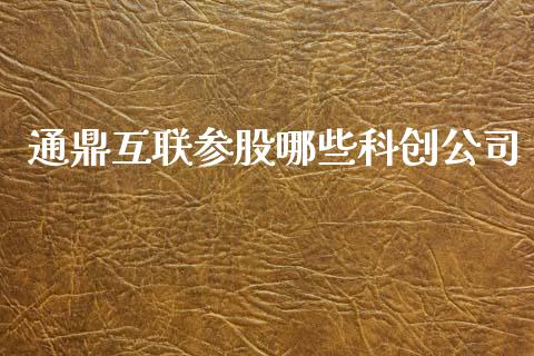 通鼎互联参股哪些科创公司_https://wap.langutaoci.com_债券基金_第1张