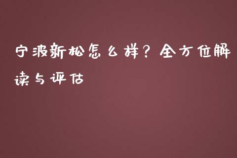 宁波新松怎么样？全方位解读与评估_https://wap.langutaoci.com_债券基金_第1张
