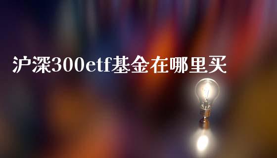 沪深300etf基金在哪里买_https://wap.langutaoci.com_今日财经_第1张