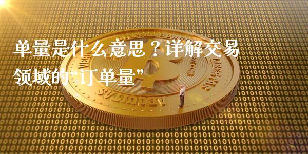 单量是什么意思？详解交易领域的“订单量”_https://wap.langutaoci.com_债券基金_第1张