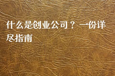 什么是创业公司？ 一份详尽指南_https://wap.langutaoci.com_债券基金_第1张