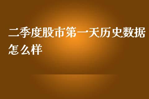 二季度股市第一天历史数据怎么样_https://wap.langutaoci.com_债券基金_第1张