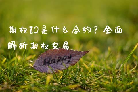 期权IO是什么合约？全面解析期权交易_https://wap.langutaoci.com_期货行情_第1张