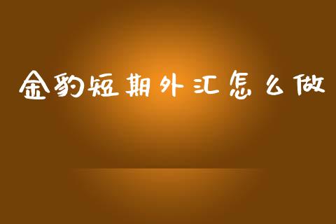 金豹短期外汇怎么做_https://wap.langutaoci.com_期货行情_第1张