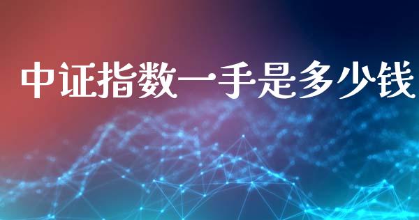 中证指数一手是多少钱_https://wap.langutaoci.com_债券基金_第1张