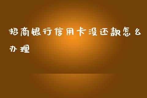 招商银行信用卡没还款怎么办理_https://wap.langutaoci.com_期货行情_第1张