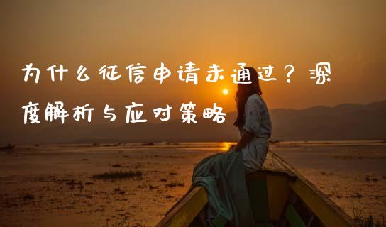 为什么征信申请未通过？深度解析与应对策略_https://wap.langutaoci.com_外汇论坛_第1张