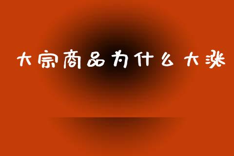 大宗商品为什么大涨_https://wap.langutaoci.com_债券基金_第1张