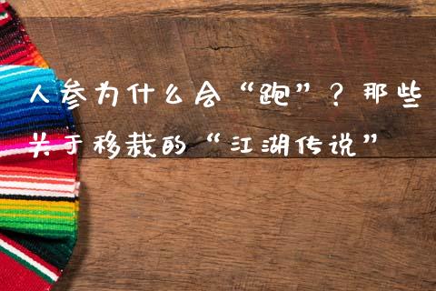 人参为什么会“跑”？那些关于移栽的“江湖传说”_https://wap.langutaoci.com_债券基金_第1张