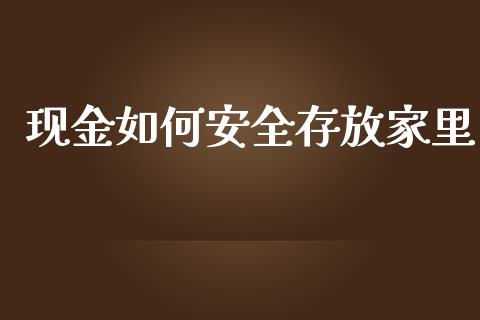 现金如何安全存放家里_https://wap.langutaoci.com_外汇论坛_第1张