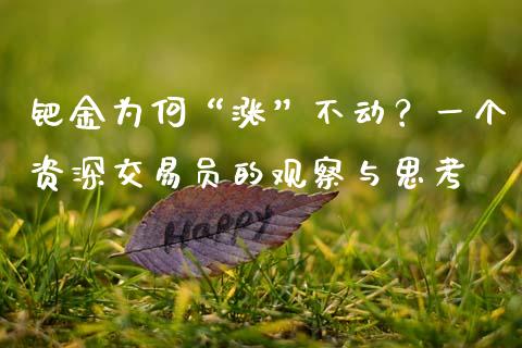钯金为何“涨”不动？一个资深交易员的观察与思考_https://wap.langutaoci.com_今日财经_第1张
