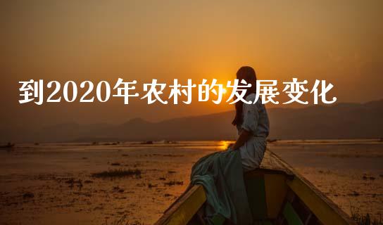 到2020年农村的发展变化_https://wap.langutaoci.com_债券基金_第1张