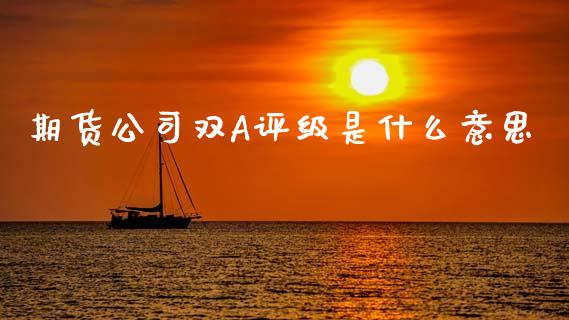 期货公司双A评级是什么意思_https://wap.langutaoci.com_债券基金_第1张