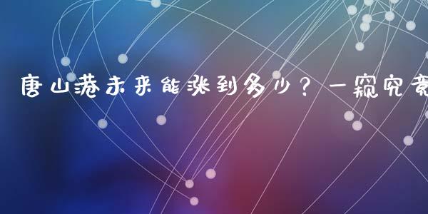 唐山港未来能涨到多少？一窥究竟_https://wap.langutaoci.com_今日财经_第1张