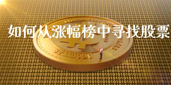 如何从涨幅榜中寻找股票_https://wap.langutaoci.com_债券基金_第1张