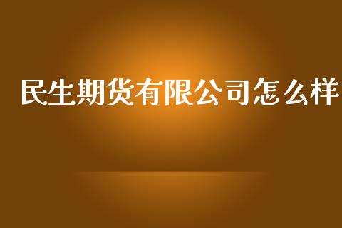 民生期货有限公司怎么样_https://wap.langutaoci.com_期货行情_第1张