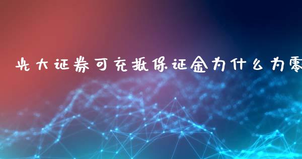 光大证券可充抵保证金为什么为零_https://wap.langutaoci.com_货币市场_第1张