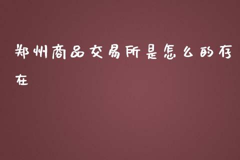 郑州商品交易所是怎么的存在_https://wap.langutaoci.com_期货行情_第1张