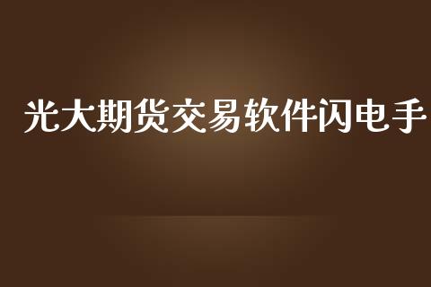 光大期货交易软件闪电手_https://wap.langutaoci.com_金融服务_第1张