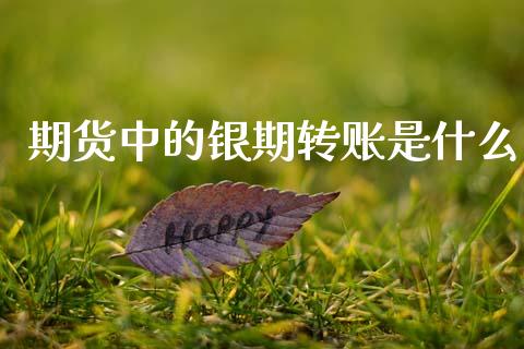 期货中的银期转账是什么_https://wap.langutaoci.com_金融服务_第1张