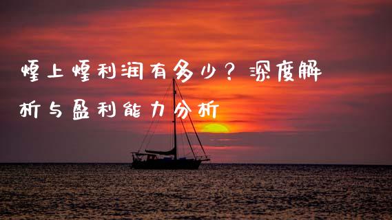 煌上煌利润有多少？深度解析与盈利能力分析_https://wap.langutaoci.com_期货行情_第1张
