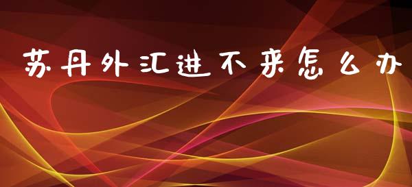 苏丹外汇进不来怎么办_https://wap.langutaoci.com_今日财经_第1张