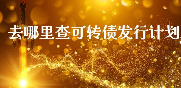 去哪里查可转债发行计划_https://wap.langutaoci.com_期货行情_第1张