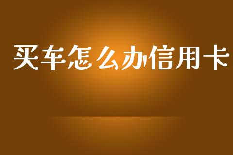 买车怎么办信用卡_https://wap.langutaoci.com_期货行情_第1张