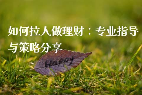 如何拉人做理财：专业指导与策略分享_https://wap.langutaoci.com_期货行情_第1张