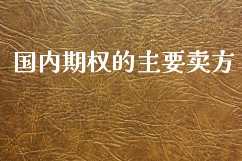 国内期权的主要卖方_https://wap.langutaoci.com_金融服务_第1张