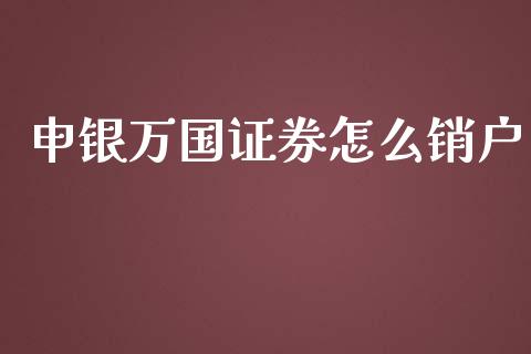 申银万国证券怎么销户_https://wap.langutaoci.com_债券基金_第1张