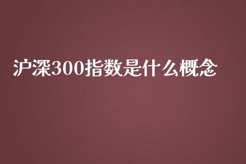 沪深300指数是什么概念_https://wap.langutaoci.com_货币市场_第1张