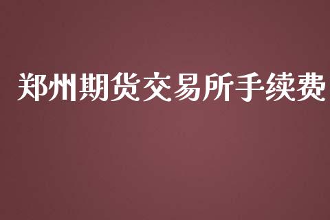 郑州期货交易所手续费_https://wap.langutaoci.com_今日财经_第1张