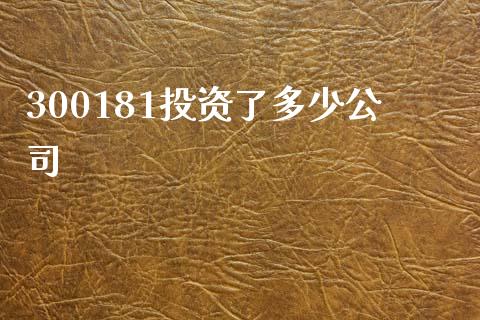 300181投资了多少公司_https://wap.langutaoci.com_债券基金_第1张