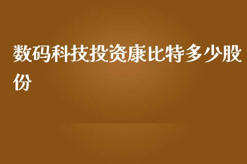 数码科技投资康比特多少股份_https://wap.langutaoci.com_债券基金_第1张