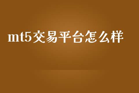 mt5交易平台怎么样_https://wap.langutaoci.com_货币市场_第1张