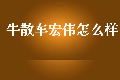 牛散车宏伟怎么样_https://wap.langutaoci.com_期货行情_第1张