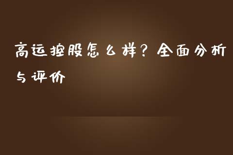 高运控股怎么样？全面分析与评价_https://wap.langutaoci.com_今日财经_第1张