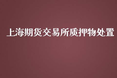 上海期货交易所质押物处置_https://wap.langutaoci.com_货币市场_第1张