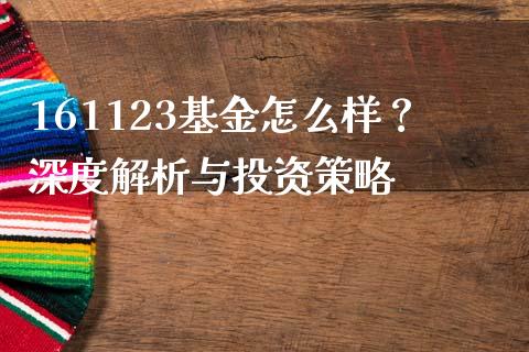 161123基金怎么样？深度解析与投资策略_https://wap.langutaoci.com_货币市场_第1张