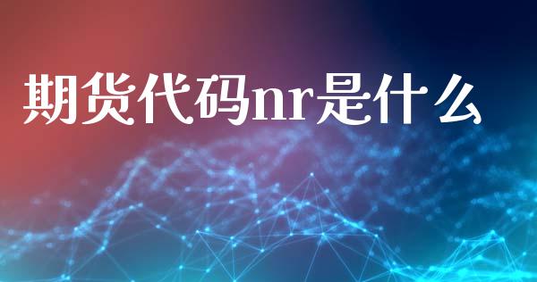 期货代码nr是什么_https://wap.langutaoci.com_债券基金_第1张