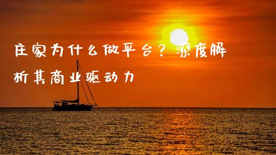 庄家为什么做平台？深度解析其商业驱动力_https://wap.langutaoci.com_货币市场_第1张