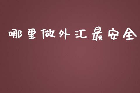 哪里做外汇最安全_https://wap.langutaoci.com_期货行情_第1张