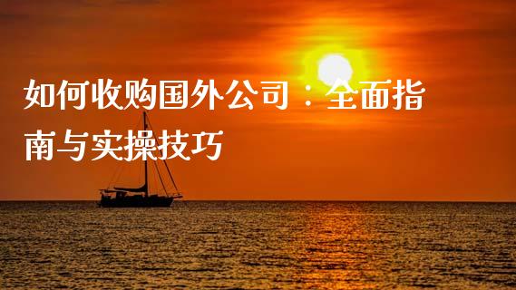 如何收购国外公司：全面指南与实操技巧_https://wap.langutaoci.com_外汇论坛_第1张